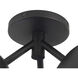 Fosso 3 Light 17 inch Black Semi-Flush Mount Ceiling Light