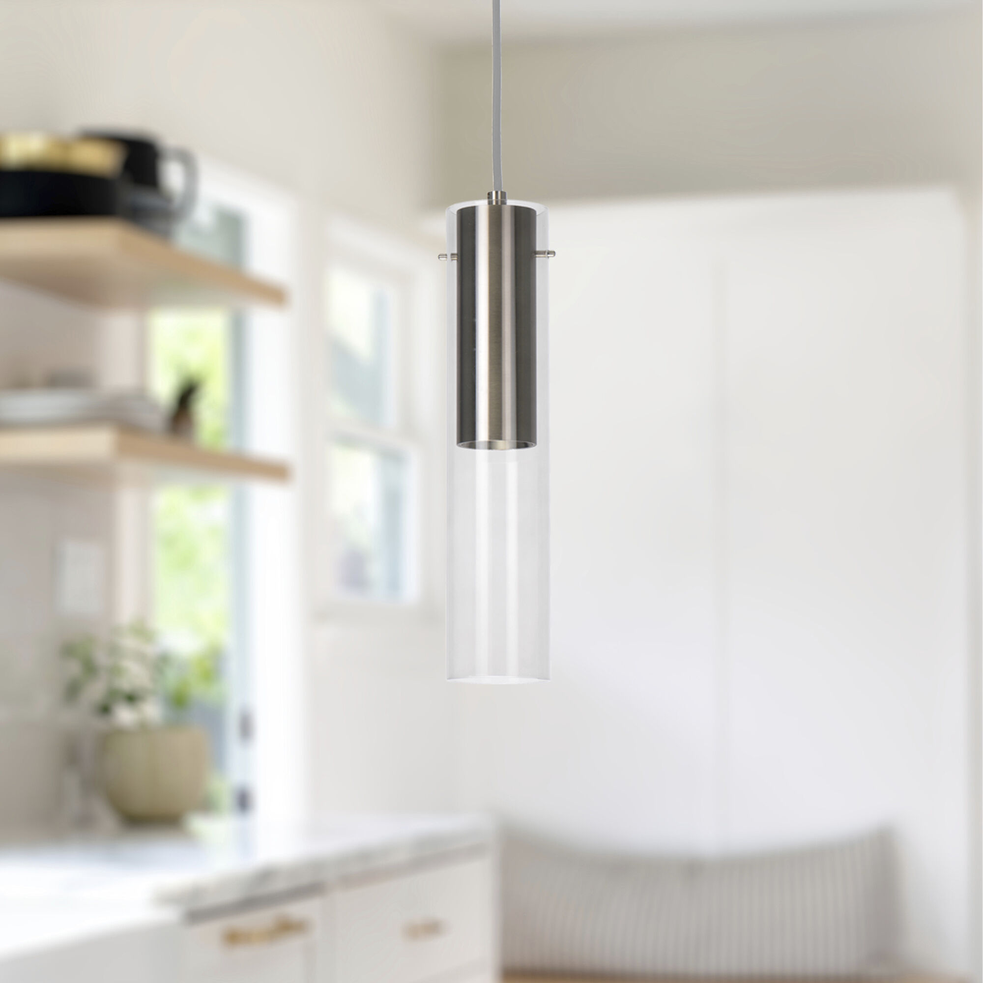 Lena Pendant Ceiling Light in Brushed Nickel