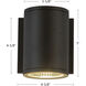 Nordic LED 5 inch Black Exterior Wall Light