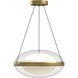 Virgo LED 16.13 inch Brushed Gold Pendant Ceiling Light