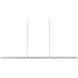 Vega Linear Pendant Ceiling Light in Brushed Nickel