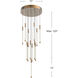 Motif LED 12.75 inch Brushed Gold Multi-Pendant Ceiling Light