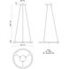 Bruni LED 16.5 inch Brushed Gold Pendant Ceiling Light