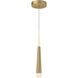 Ultra LED 2.13 inch Brushed Gold Pendant Ceiling Light