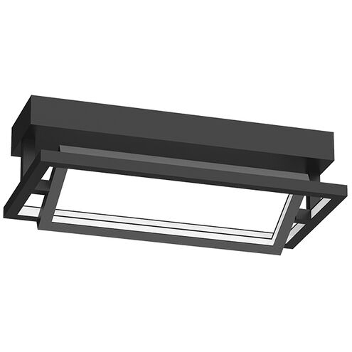 Mondrian LED 8 inch Black Semi-Flush Mount Ceiling Light