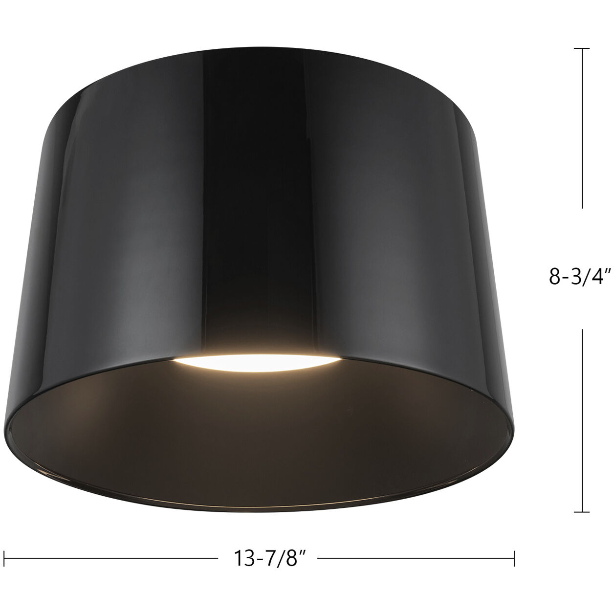 Etta LED 13.88 inch Jet Black Flush Mount Ceiling Light