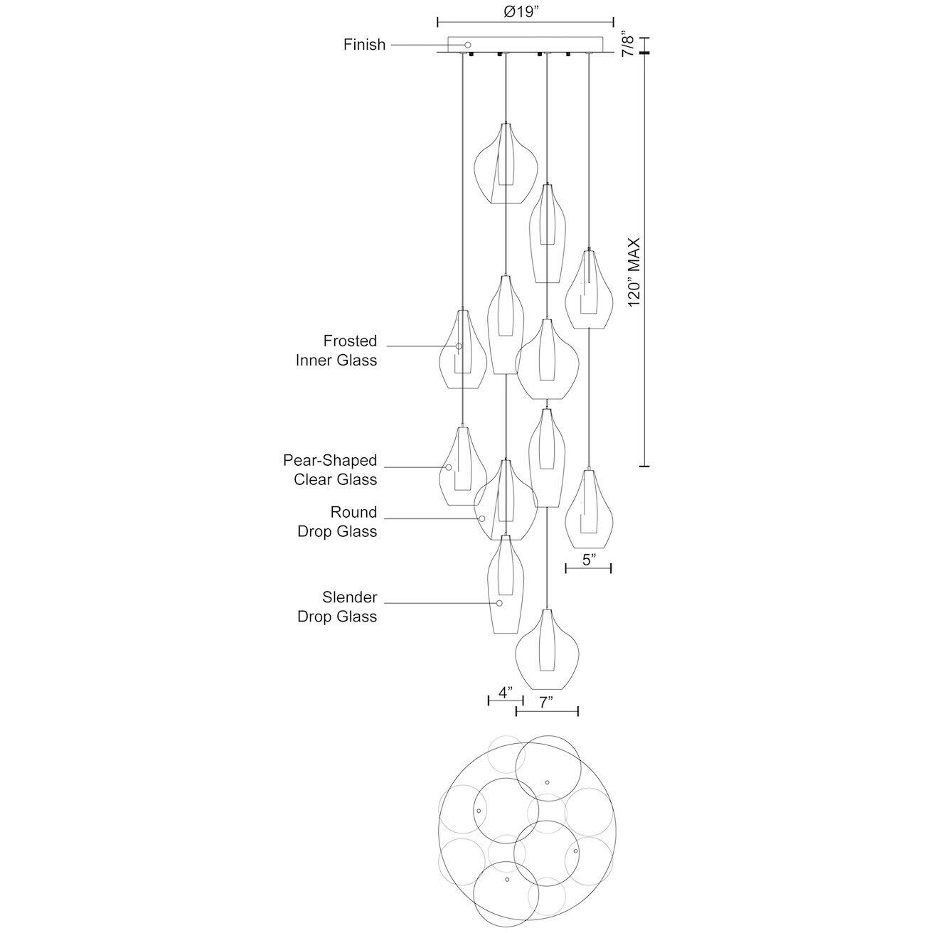 Victoria Multi Pendant Ceiling Light