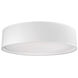 Dalton LED 16 inch White Flush Mount Ceiling Light in Textured Linen Shade