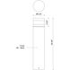 Windermere 120 24 watt Black Exterior Bollard