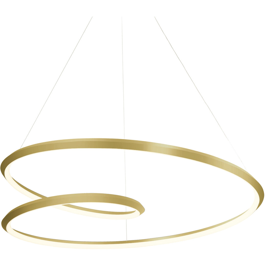 Ampersand Pendant Ceiling Light in Brushed Gold