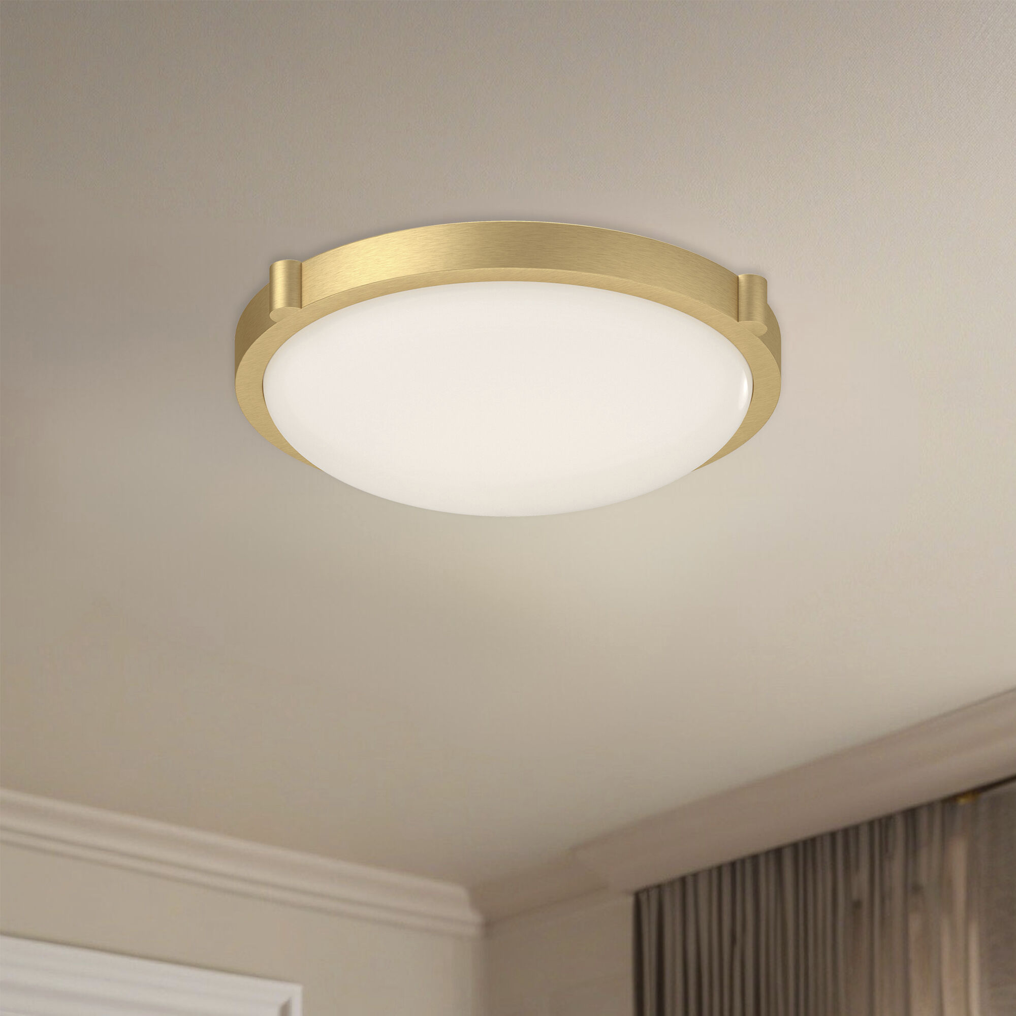 Floyd LED 11 inch Brushed Gold Flush Mount Ceiling Light