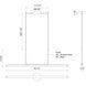 Vesper LED 48.25 inch Black Linear Pendant Ceiling Light