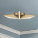 Tachi LED 18.13 inch Vintage Brass Flush Mount Ceiling Light