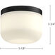 Mel LED 5.13 inch Black/Opal Glass Flush Mount Ceiling Light