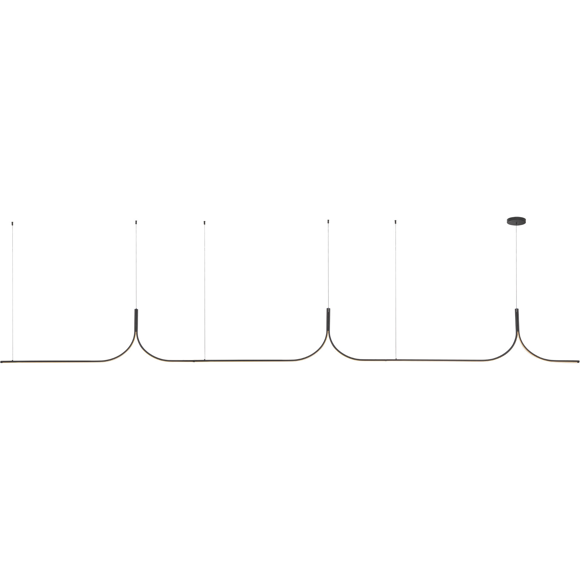 Thread LED 177.25 inch Black Linear Pendant Ceiling Light