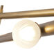Reese 47.5 inch Vintage Brass Chandelier Ceiling Light in Amber Glass