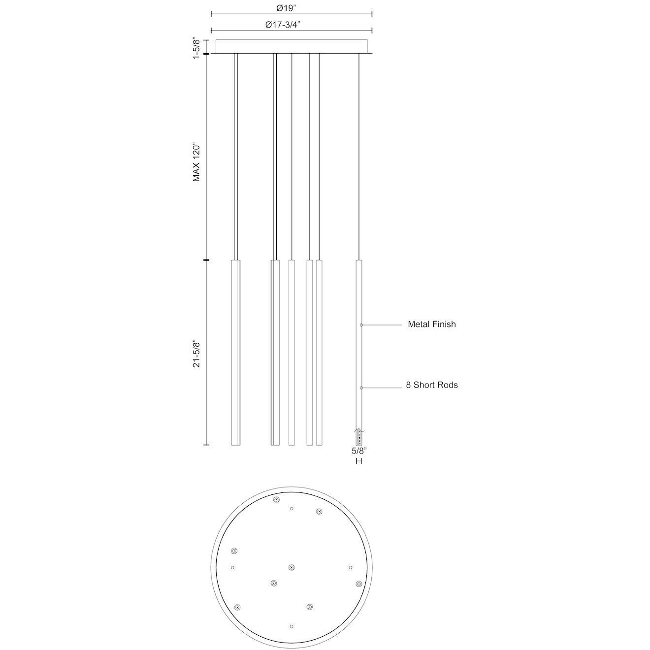 Chute Multi Pendant Ceiling Light in White