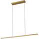 Drift 45 inch Vintage Brass Linear Pendant Ceiling Light