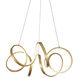 Synergy LED 23.75 inch Antique Brass Chandelier Ceiling Light