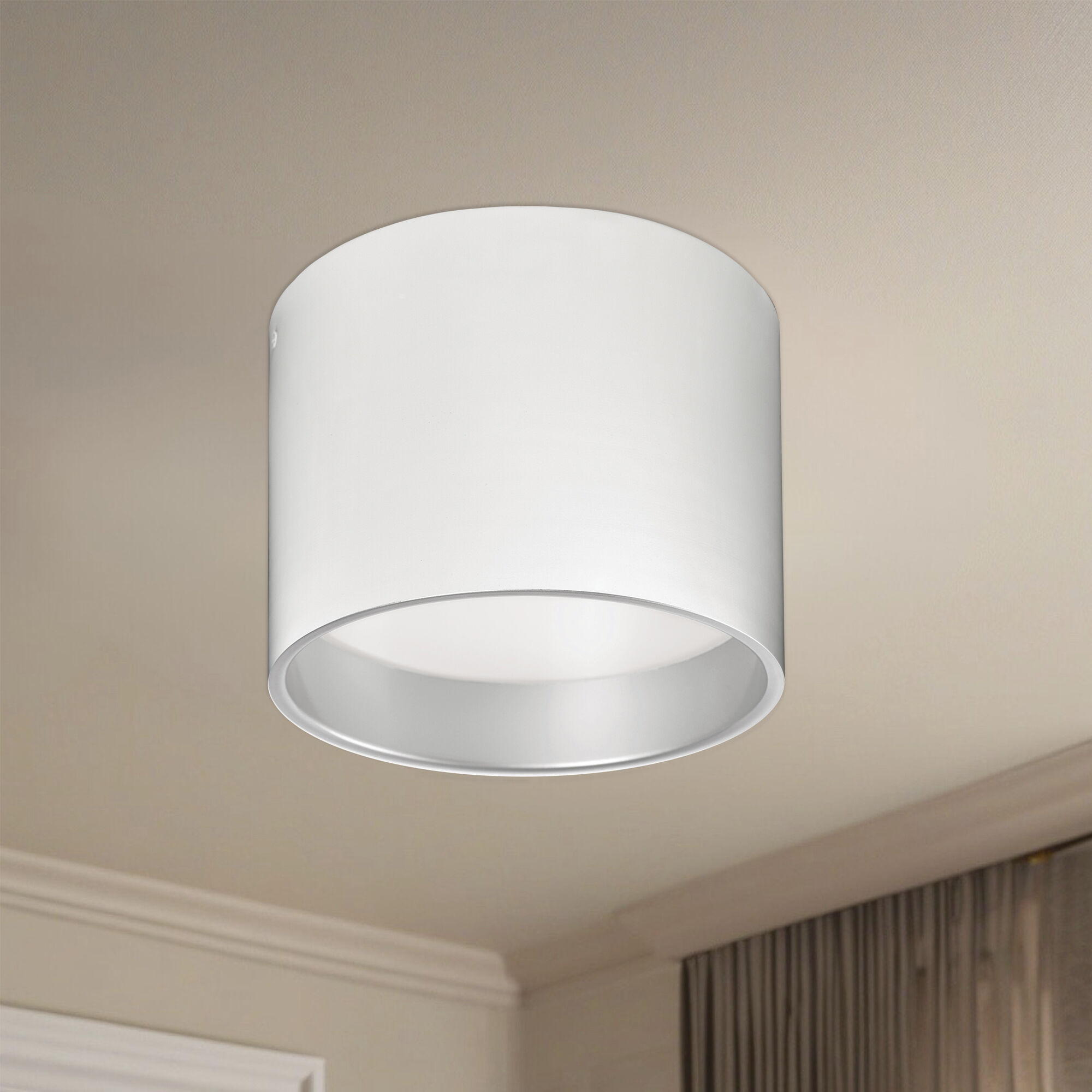 Mousinni LED 10 inch White Flush Mount Ceiling Light