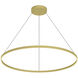 Cerchio LED 47.25 inch Brushed Gold Pendant Ceiling Light
