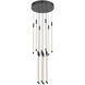 Motif LED 12.75 inch Black Multi-Pendant Ceiling Light