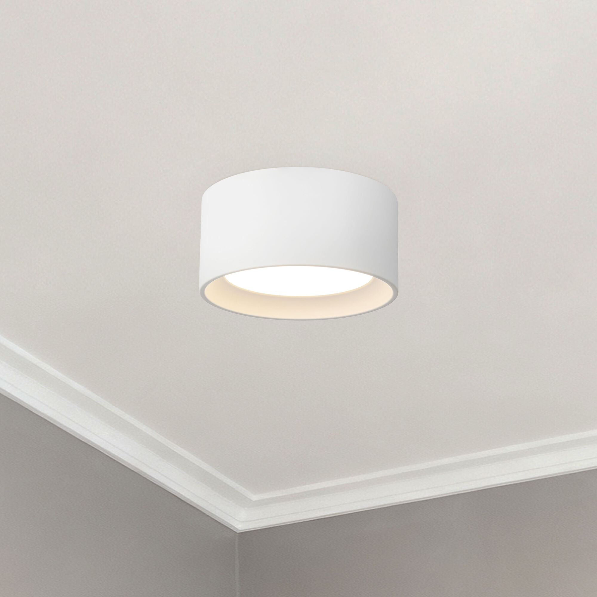 Uma 7.25 inch White Semi-Flush Mount Ceiling Light