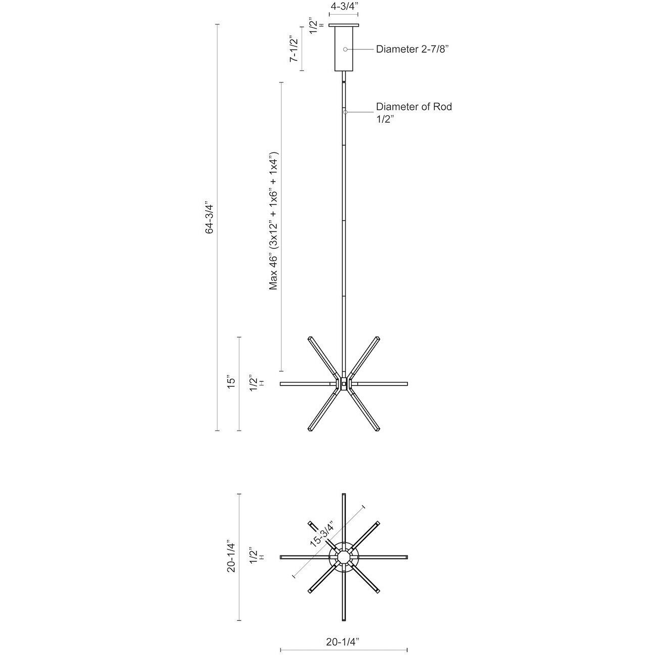 Sirius Minor LED 20.25 inch Brushed Nickel Chandelier Ceiling Light