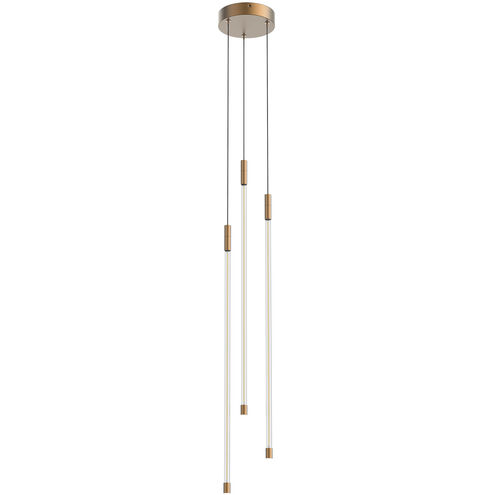 Motif LED 5.5 inch Brushed Gold Multi-Pendant Ceiling Light