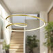 Ampersand LED 31.5 inch Brushed Gold Pendant Ceiling Light