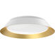 Jasper LED 14.25 inch White and Gold Flush Mount Ceiling Light