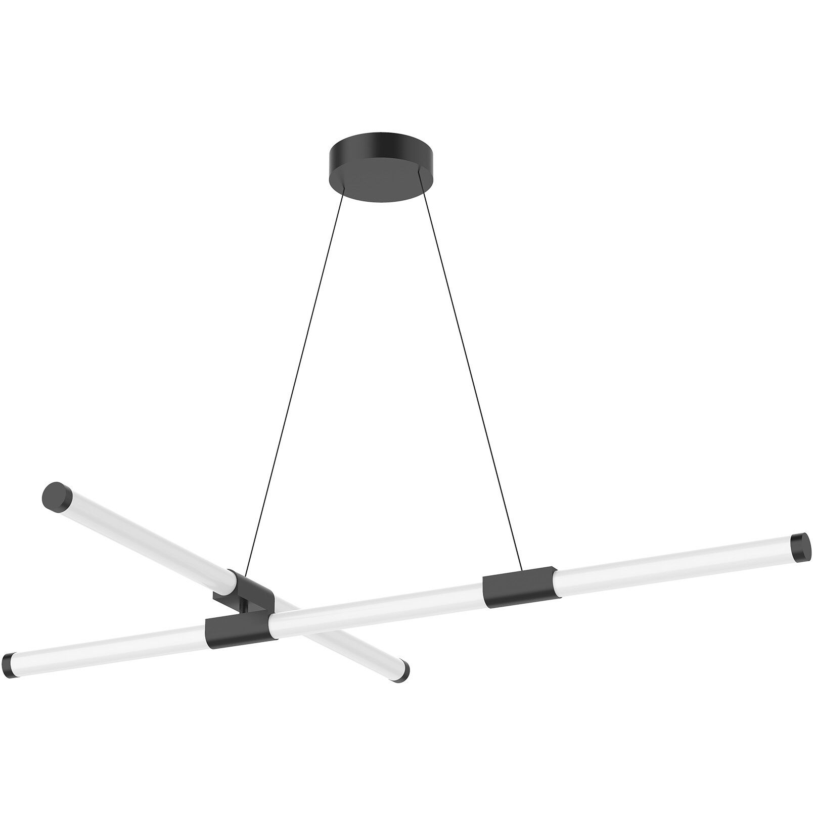 Akari LED 32.38 inch Black Chandelier Ceiling Light