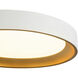 Nix 9 inch White and Gold Flush Mount Ceiling Light