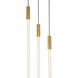 Motif LED 5.5 inch Brushed Gold Multi Pendant Ceiling Light