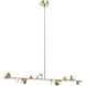 Geode LED 51.25 inch Brushed Gold Linear Pendant Ceiling Light