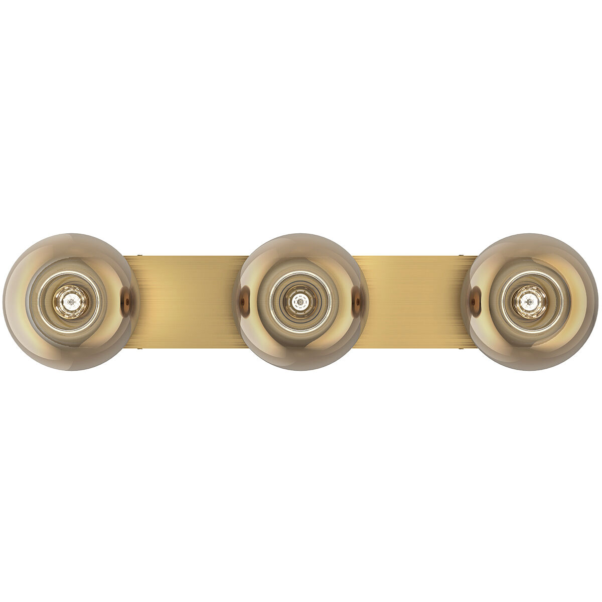 Samar Vanity Light Wall Light in Brushed Gold, Transition Copper Glass
