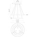 Cerchio LED 23.63 inch White Chandelier Ceiling Light