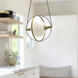 Aries LED 7.88 inch Brushed Gold Pendant Ceiling Light