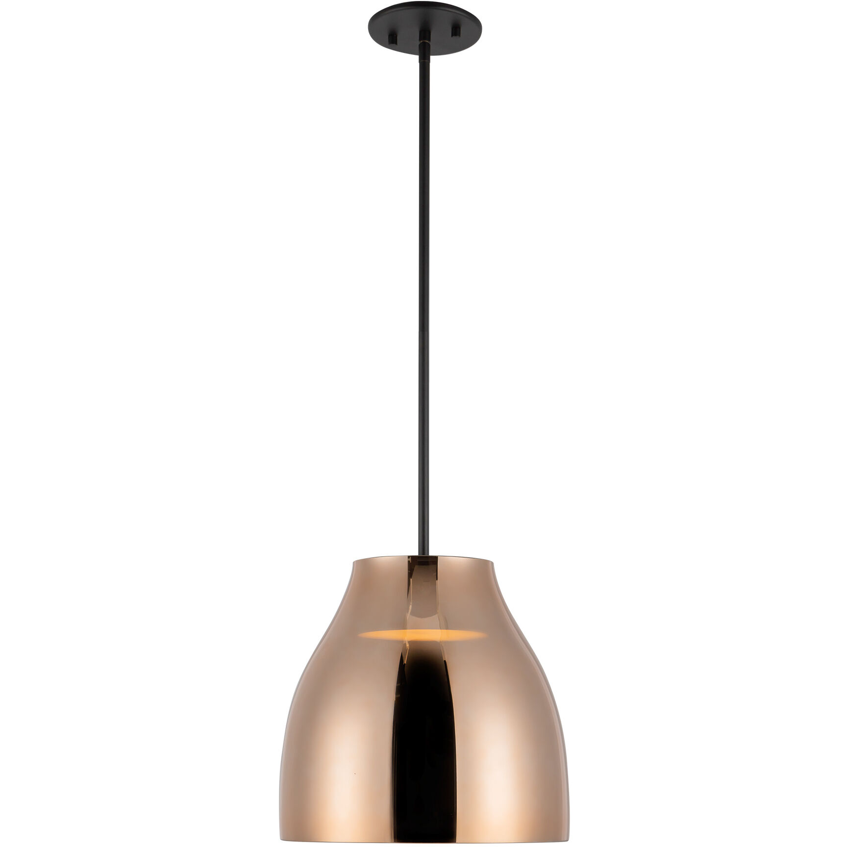 Trinity Pendant Ceiling Light in Copper Glass
