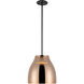 Trinity Pendant Ceiling Light in Copper Glass