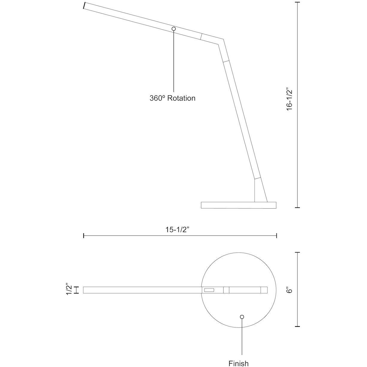 Miter 16.5 inch 12.00 watt White Table Lamp Portable Light