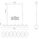 Atlas Linear Pendant Ceiling Light in Black and Burgundy