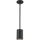 Nordic LED 3.63 inch Black Exterior Pendant