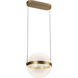 Pisces Pendant Ceiling Light in Brushed Gold