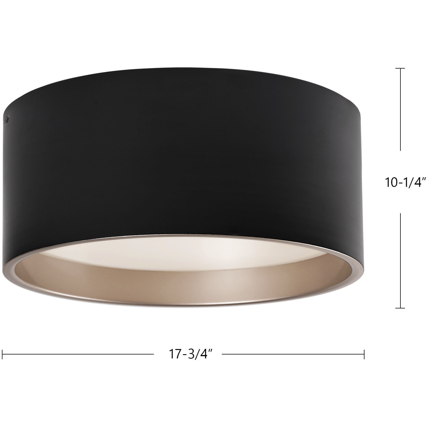 Mousinni LED 17.75 inch Black Flush Mount Ceiling Light