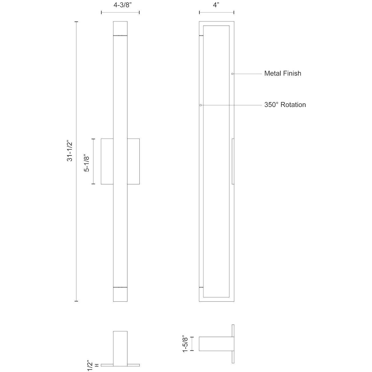 Swivel Wall Sconce Wall Light in White