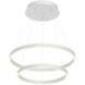 Cerchio LED 23.63 inch White Chandelier Ceiling Light