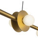 Elixir Linear Pendant Ceiling Light in Brushed Gold