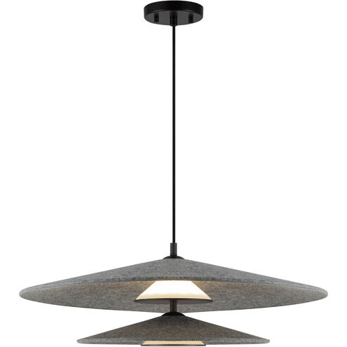 Cruz LED 24 inch Felt - Gray Pendant Ceiling Light in Felt Shade