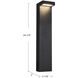 Evans 120-277V 24.00 watt Black Exterior Bollard
